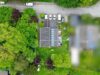 Stilvolles Reihenendhaus mit offener Galerie und sonnigem Garten - Übersicht der Grundstücksanteile aus der Vogelperspektive