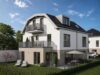 Ruhiges Grundstück in Waldtrudering für eine exklusive Neubau-Doppelhaushäfte - Westansicht Haus 4  (Visualisierung)