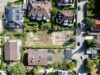 Ihr neues Zuhause in Waldtrudering: Grundstück für ein modernes Reihenendhaus - Luftbild mit geplanter Bebauung