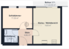 Designmöbliert & bezugsfertig: Neue 2-Zimmer-Wohnung mit Vollausstattung - Grundriss