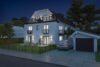 URBAN LIVING RIEM: Neubau - Hochwertige 2-Zi.-Whg. mit Südbalkon im Herzen von Alt-Riem - Visualisierung Außenansicht bei Nacht