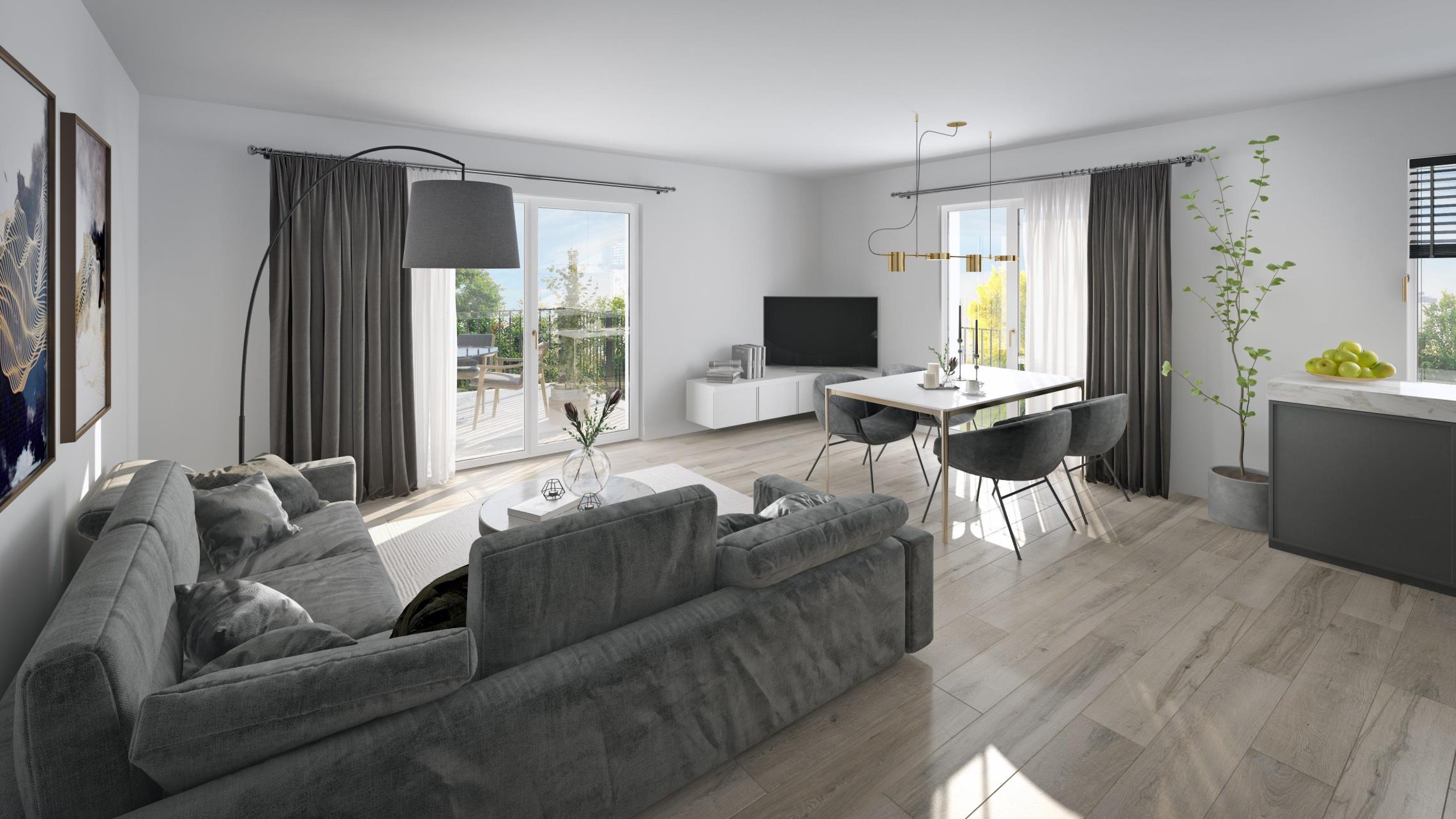 URBAN LIVING RIEM: Neubau – Hochwertige 2-Zi.-Whg. mit Südbalkon im Herzen von Alt-Riem, 81829 München, Etagenwohnung