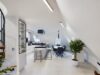 Luxuriöse Maisonette mit Kamin & Süd-Terrasse in Villenkolonie - Wohn-Essbereich
