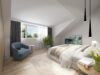 KfW-gefördertes Wohnen über den Dächern: Stilvolle Dachgeschosswohnung mit Terrasse! - Schlafzimmer Muster