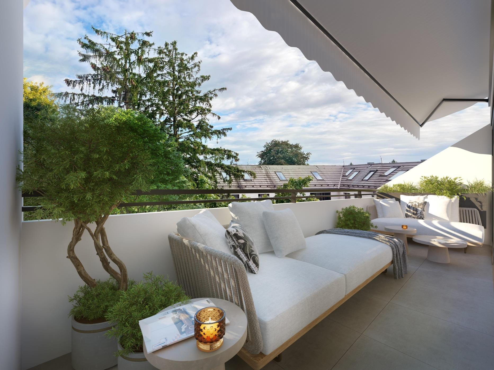 KfW-gefördertes Wohnen über den Dächern: Stilvolle Dachgeschosswohnung mit Terrasse!, 81373 München, Dachgeschosswohnung