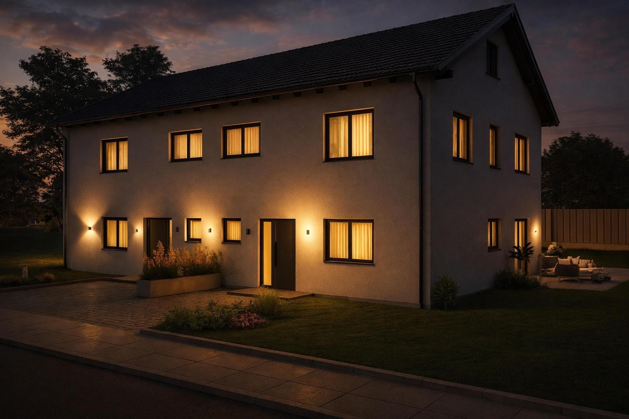 Effiziente Doppelhaushälfte auf schönem Grundstück, 85630 Grasbrunn, Doppelhaushälfte