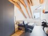 2-Zimmer-Dachgeschosswohnung mit offenem Wohnkonzept - Blick in den lichtdurchfluteten Schlafbereich