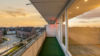 Wohnen mit Weitblick: Attraktive 3-Zimmer-Wohnung mit umlaufendem Balkon in bester Lage von Planegg - Balkon vom Wohnzimmer